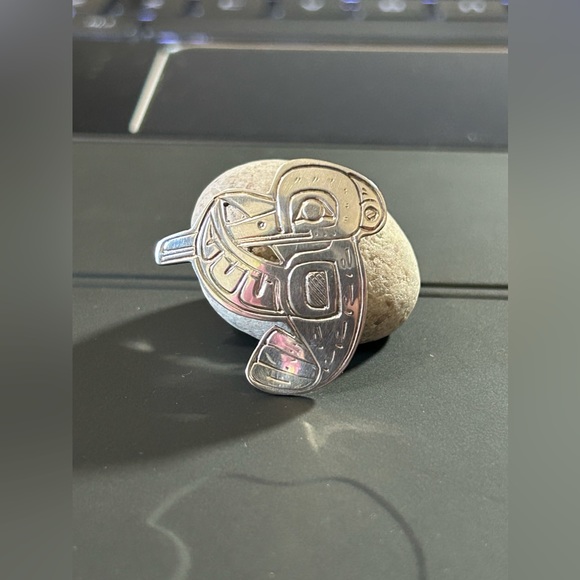 Silver indigenous hummingbirds pendant or brooch. - Picture 6 of 10